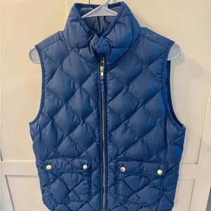 J. Crew Women's Blue Quilted Vest